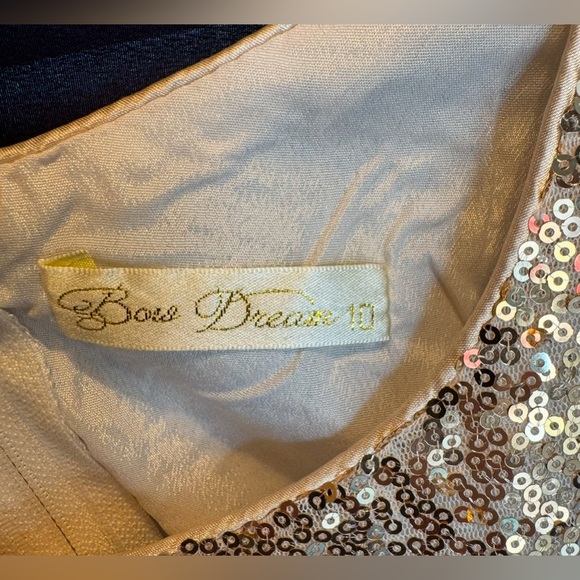 Off White & Gold Easter | Flower Girl Dress Size 10 NWOT - Picture 3 of 3